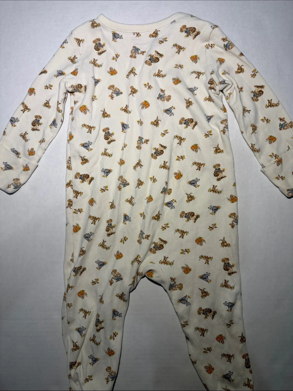 Ralph Lauren Baby 9M Polo Bear Cotton Footed Coverall SEE DESCRIPTION